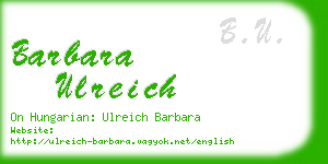 barbara ulreich business card